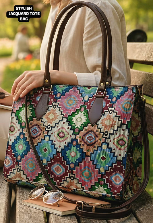 Jacquard tote bag